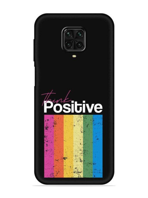 Think Positive Typography Embossed Soft Silicone Case for Poco M2 Pro Zapvi