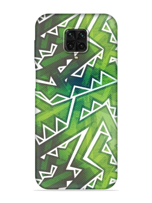 Green Graffiti Seamless Embossed Soft Silicone Case for Poco M2 Pro Zapvi