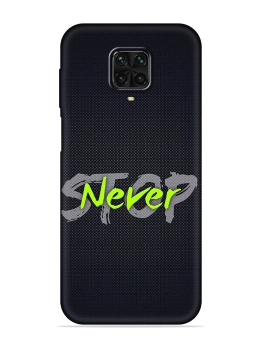 Never Stop Embossed Soft Silicone Case for Poco M2 Pro