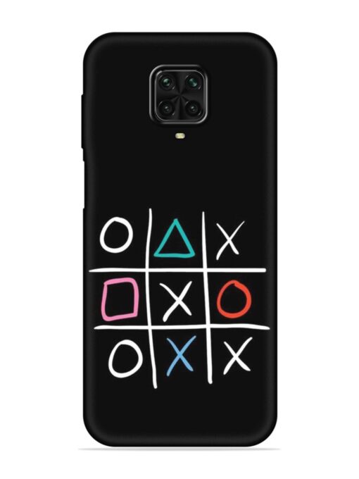 Super Neon Tic-Tac-Toe Embossed Soft Silicone Case for Poco M2 Pro Zapvi