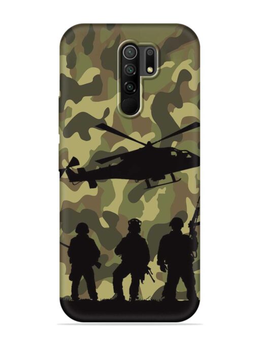 Army Heros Embossed Soft Silicone Case for Poco M2 Reloaded Zapvi