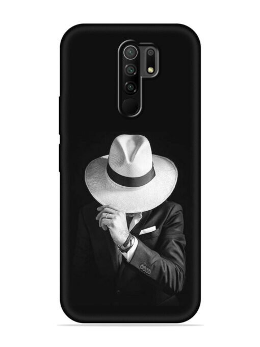 Men Under Hat Embossed Soft Silicone Case for Poco M2 Reloaded