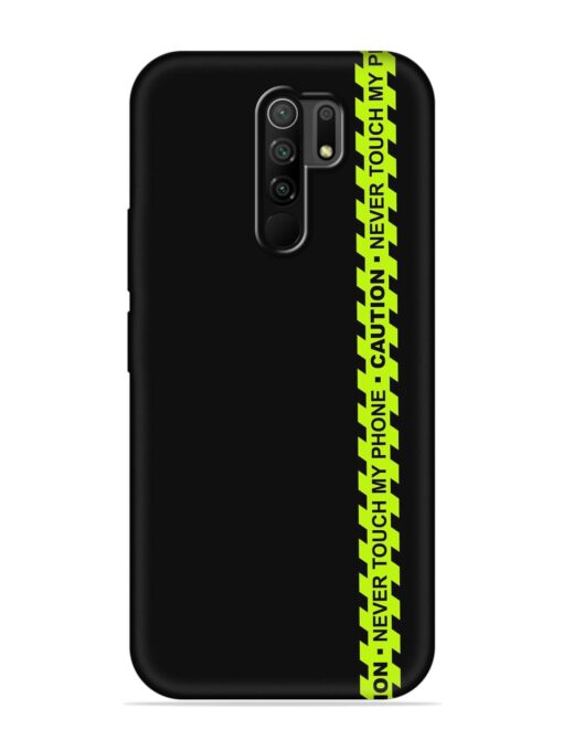 Never Touch My Phone Embossed Soft Silicone Case for Poco M2 Reloaded Zapvi