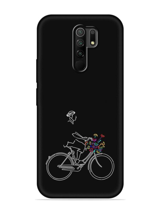 Minimalist Cycle Art Embossed Soft Silicone Case for Poco M2 Reloaded