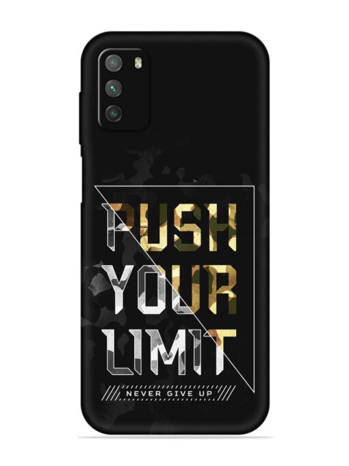 Push Your Limits Embossed Soft Silicone Case for Poco M3 Zapvi