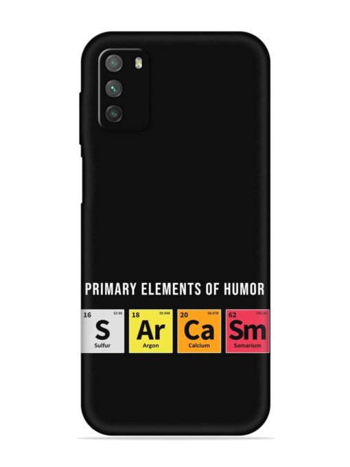 Primary Elements Humor Embossed Soft Silicone Case for Poco M3