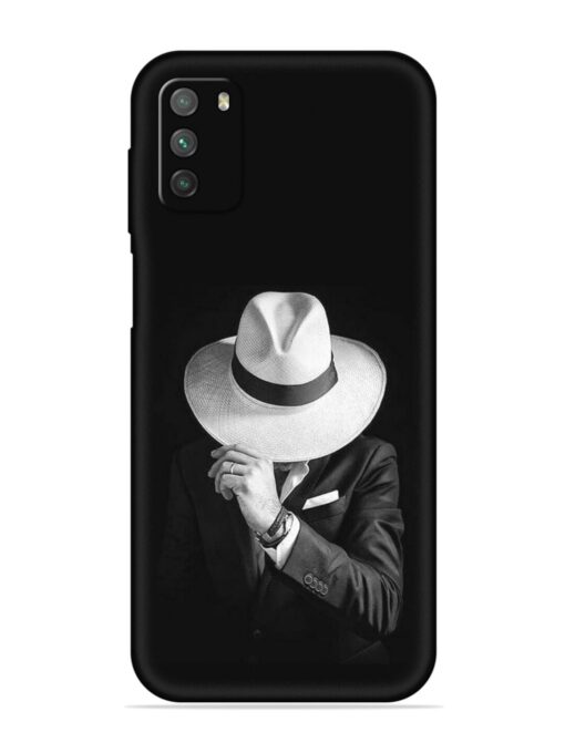 Men Under Hat Embossed Soft Silicone Case for Poco M3