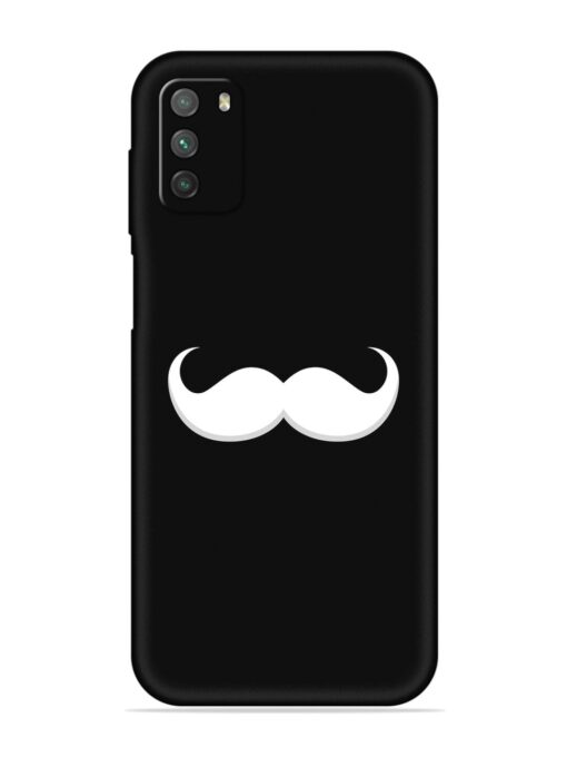 Mustache Vector Embossed Soft Silicone Case for Poco M3 Zapvi