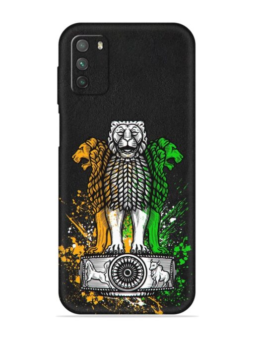 Pillars Of Ashoka Embossed Soft Silicone Case for Poco M3 Zapvi