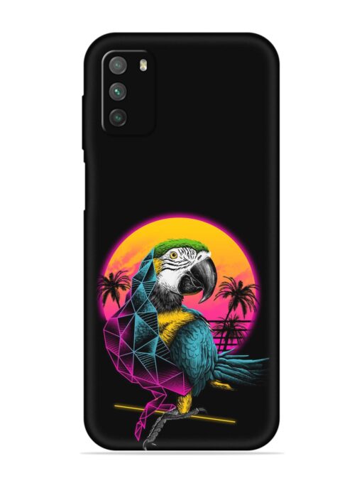 Rad Parrot Embossed Soft Silicone Case for Poco M3 Zapvi