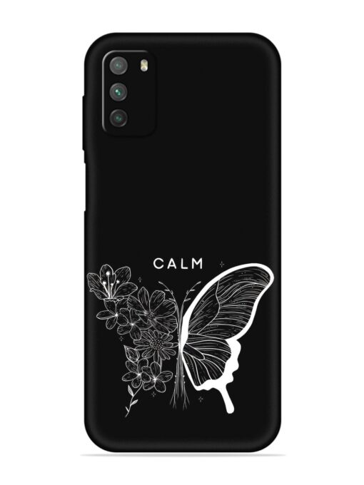 Calm Embossed Soft Silicone Case for Poco M3 Zapvi