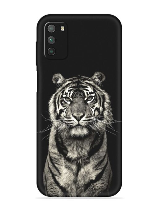 Tiger Art Embossed Soft Silicone Case for Poco M3