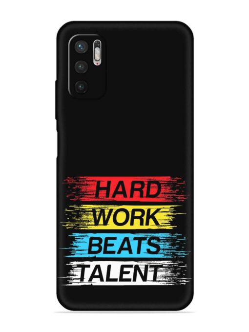 Hard Work Beats Embossed Soft Silicone Case for Poco M3 Pro (5G) Zapvi