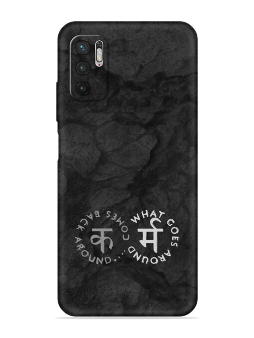 Karma Hindi Word Embossed Soft Silicone Case for Poco M3 Pro (5G) Zapvi