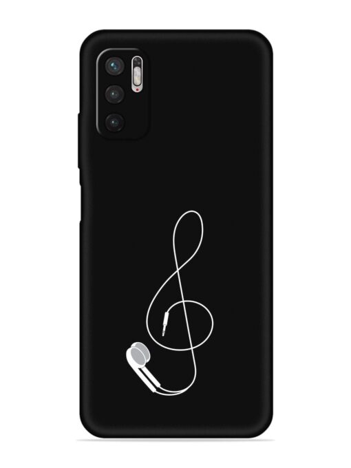 Music Earphone Vector Embossed Soft Silicone Case for Poco M3 Pro (5G) Zapvi