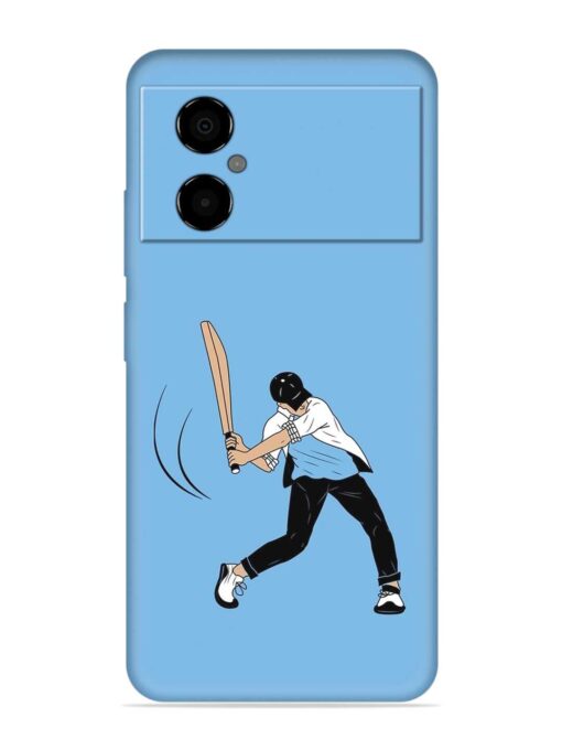 Cricket Gully Boy Embossed Soft Silicone Case for Poco M4 (5G)