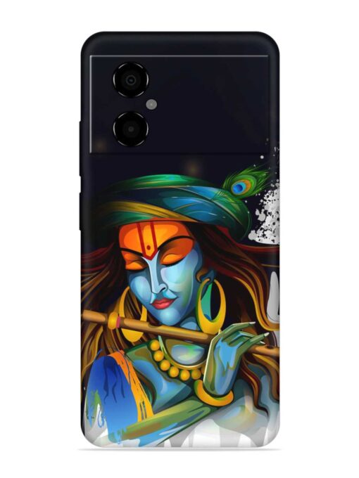 Krishna Art Embossed Soft Silicone Case for Poco M4 (5G) Zapvi