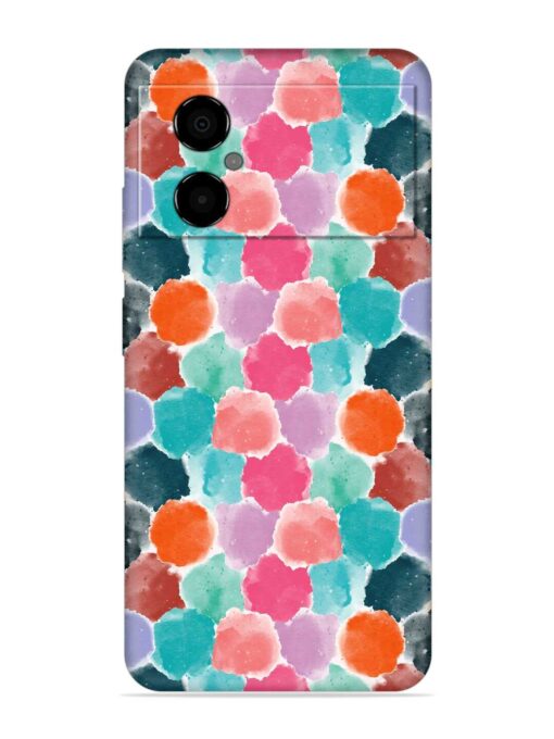 Colorful Seamless Pattern Embossed Soft Silicone Case for Poco M4 (5G)