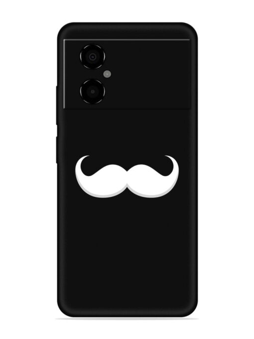 Mustache Vector Embossed Soft Silicone Case for Poco M4 (5G)