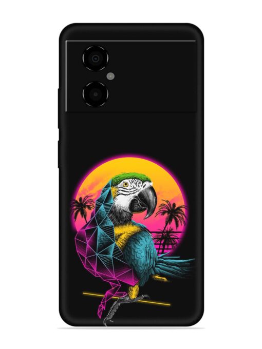 Rad Parrot Embossed Soft Silicone Case for Poco M4 (5G) Zapvi