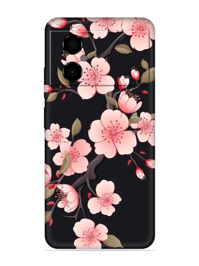 Buy Cherry Blossom Embossed Soft Silicone Case For Poco M4 5g At Rs 