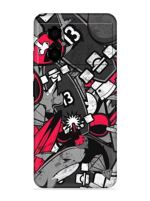 Fictional Doodle Embossed Soft Silicone Case for Poco M4 (5G) Zapvi