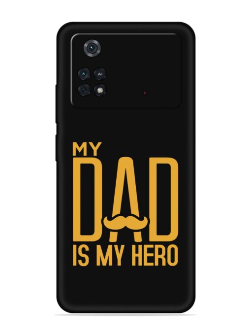 My Dad Is My Hero Embossed Soft Silicone Case for Poco M4 Pro (4G) Zapvi