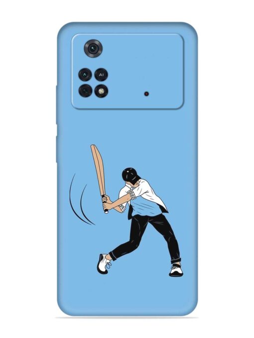 Cricket Gully Boy Embossed Soft Silicone Case for Poco M4 Pro (4G) Zapvi