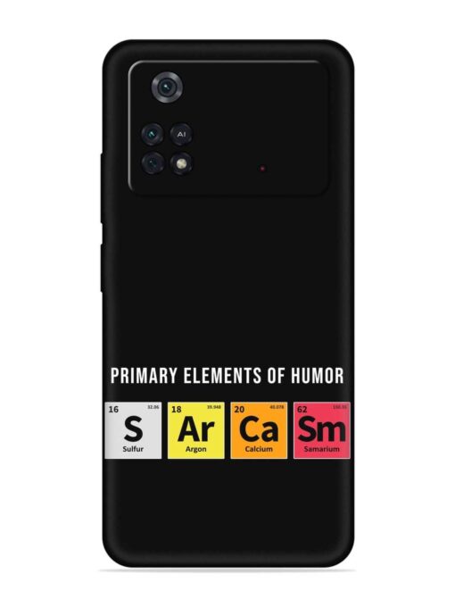 Primary Elements Humor Embossed Soft Silicone Case for Poco M4 Pro (4G) Zapvi