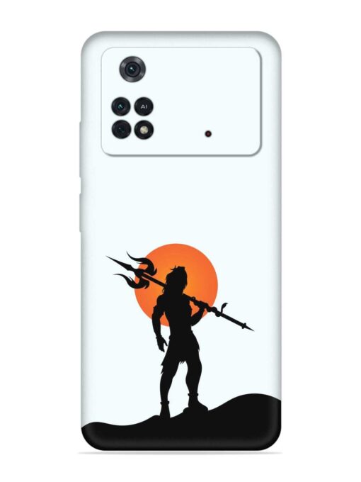 Lord Mahadev Trendy Embossed Soft Silicone Case for Poco M4 Pro (4G) Zapvi