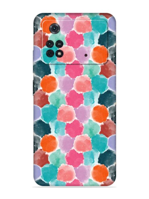 Colorful Seamless Pattern Embossed Soft Silicone Case for Poco M4 Pro (4G) Zapvi