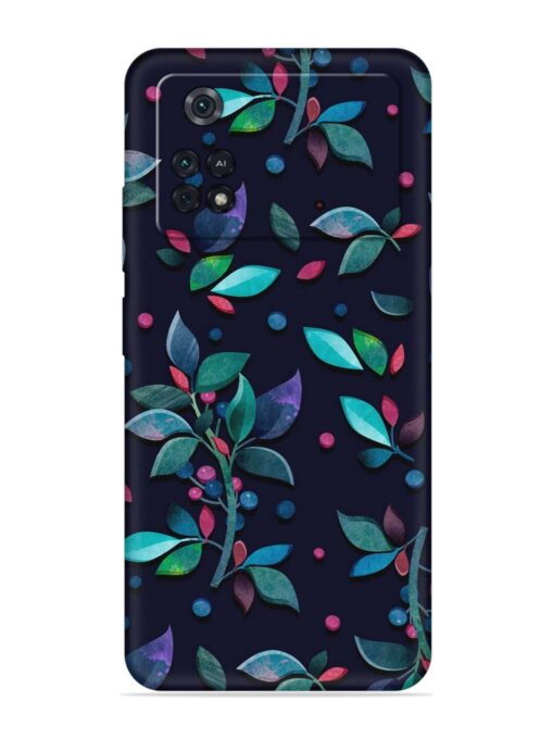 Decorative Watercolor Flower Embossed Soft Silicone Case for Poco M4 Pro (4G) Zapvi