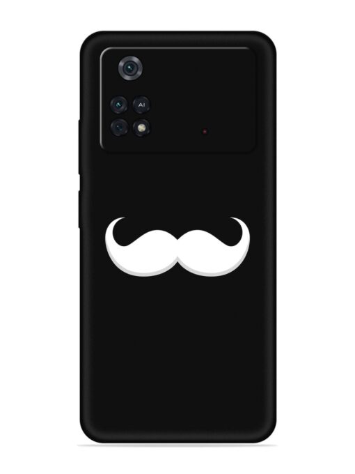 Mustache Vector Embossed Soft Silicone Case for Poco M4 Pro (4G) Zapvi