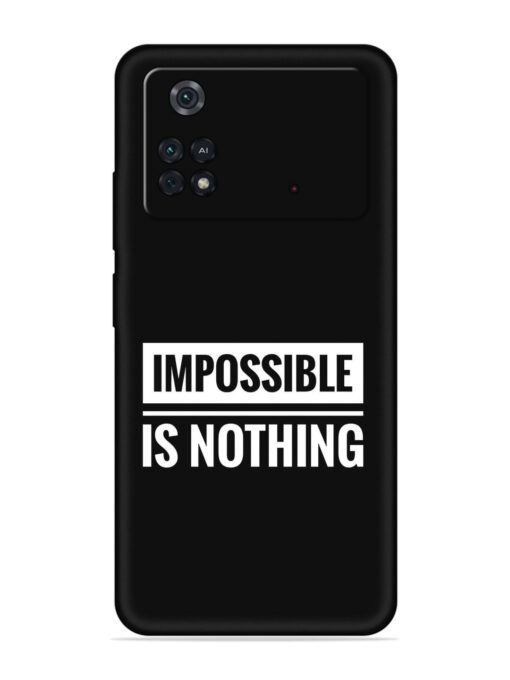 Impossible Is Nothing Embossed Soft Silicone Case for Poco M4 Pro (4G) Zapvi