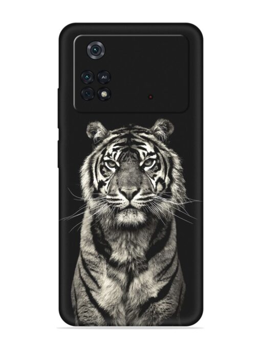 Tiger Art Embossed Soft Silicone Case for Poco M4 Pro (4G) Zapvi