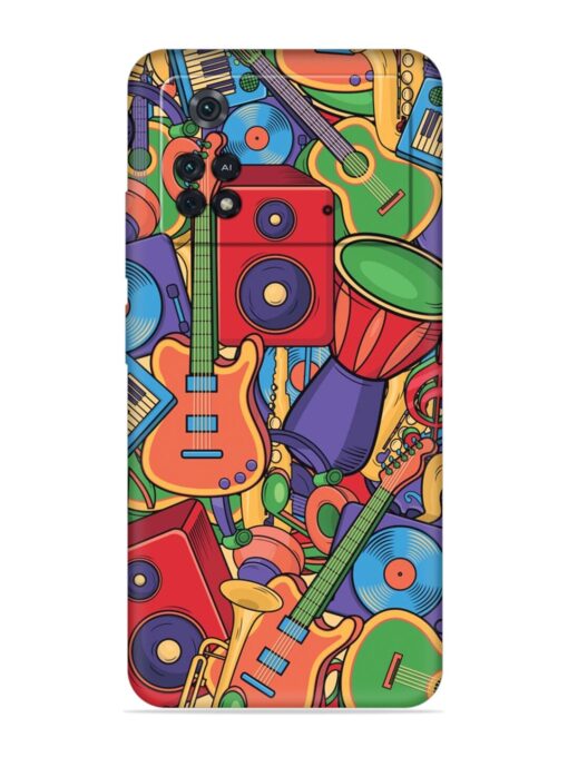 Colorful Music Art Embossed Soft Silicone Case for Poco M4 Pro (4G) Zapvi