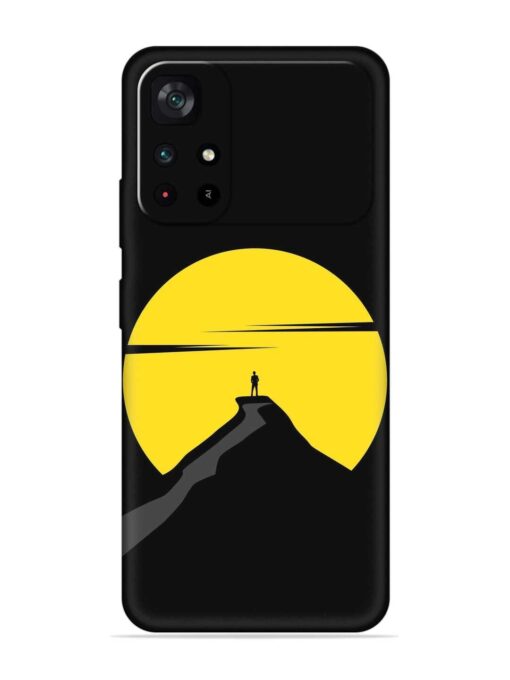 Black Ultra Vector Embossed Soft Silicone Case for Poco M4 Pro (5G) Zapvi