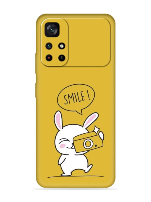 Hey Smile Please Embossed Soft Silicone Case for Poco M4 Pro (5G) Zapvi