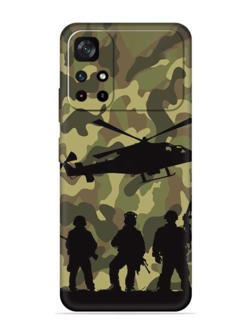 Army Heros Embossed Soft Silicone Case for Poco M4 Pro (5G) Zapvi