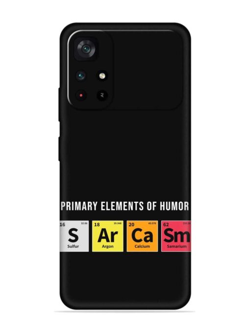 Primary Elements Humor Embossed Soft Silicone Case for Poco M4 Pro (5G) Zapvi