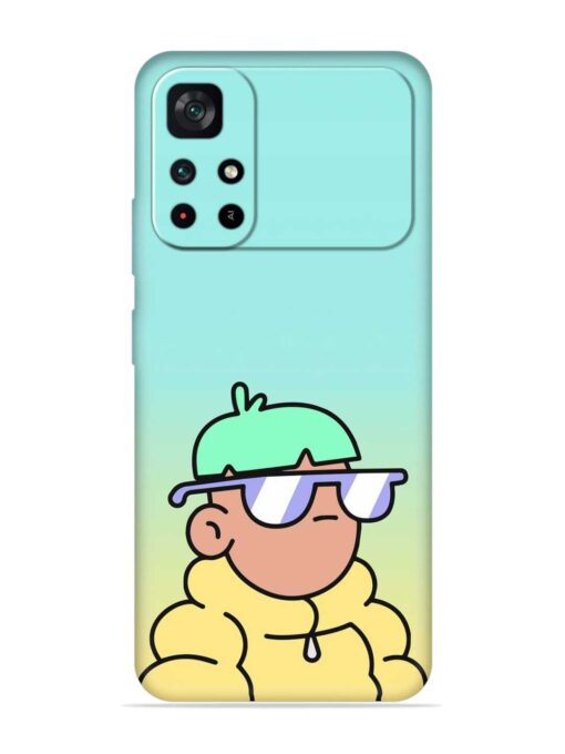 Doodles Cool Character Embossed Soft Silicone Case for Poco M4 Pro (5G) Zapvi