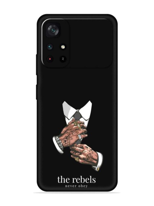 Rebels Slogan Man Embossed Soft Silicone Case for Poco M4 Pro (5G)