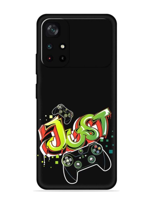 Graffiti Gamepad Illustration Embossed Soft Silicone Case for Poco M4 Pro (5G) Zapvi