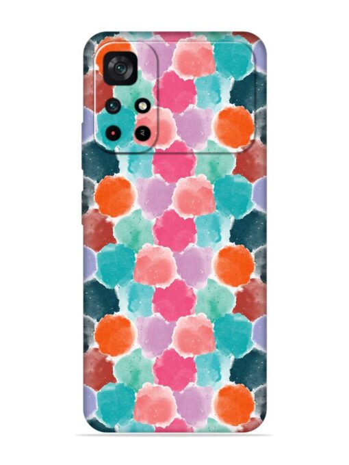 Colorful Seamless Pattern Embossed Soft Silicone Case for Poco M4 Pro (5G) Zapvi