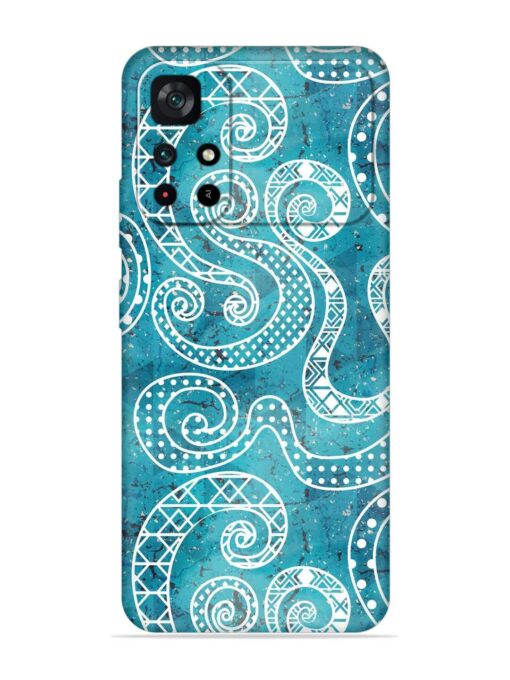 Vintage Curved Seamless Embossed Soft Silicone Case for Poco M4 Pro (5G)