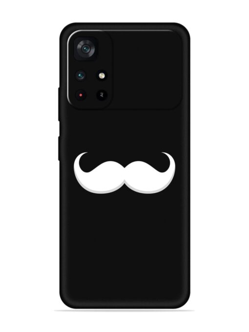 Mustache Vector Embossed Soft Silicone Case for Poco M4 Pro (5G) Zapvi