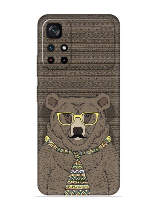 Grizzly Bear Embossed Soft Silicone Case for Poco M4 Pro (5G) Zapvi