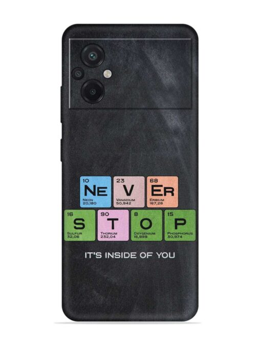 Never Stop It'S Inside Of You Embossed Soft Silicone Case for Poco M5 Zapvi