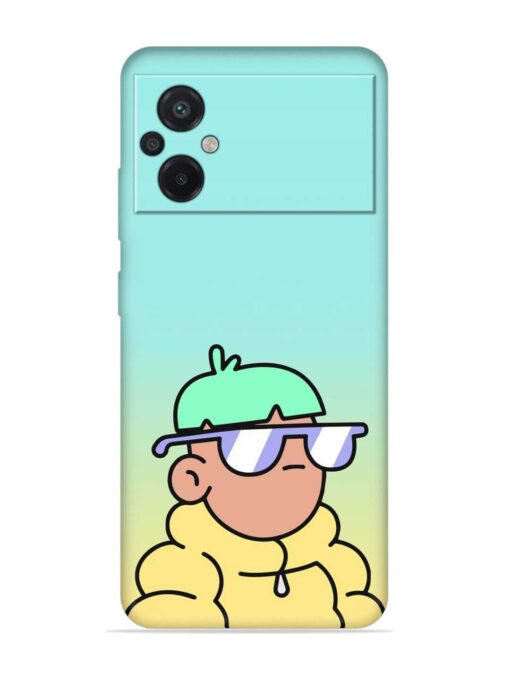 Doodles Cool Character Embossed Soft Silicone Case for Poco M5 Zapvi