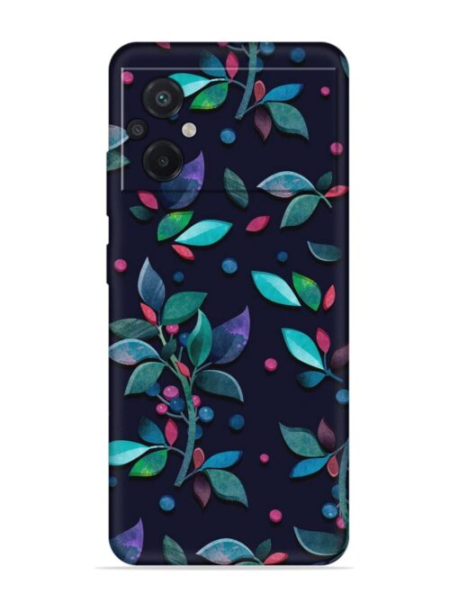 Decorative Watercolor Flower Embossed Soft Silicone Case for Poco M5 Zapvi